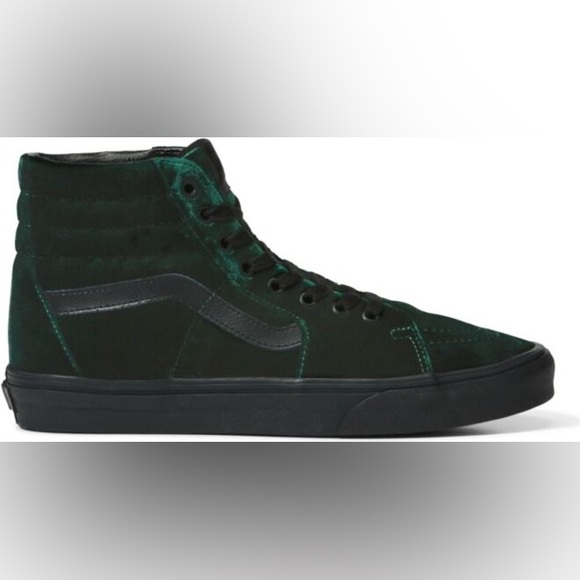 Vans Velvet Sk8-Hi Velvet Green Size 9 - Picture 1 of 10